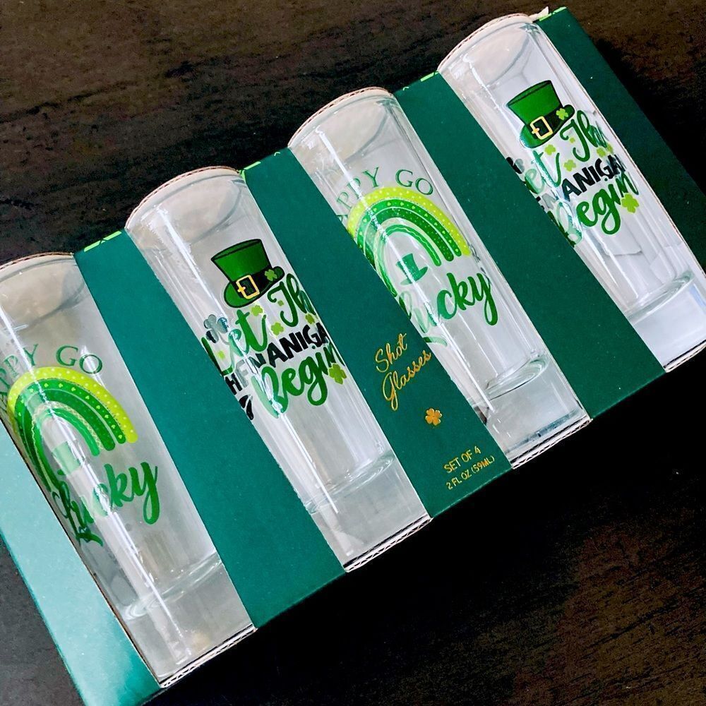 St. Patrick’s Day 4-pc Shot Glasses Set
